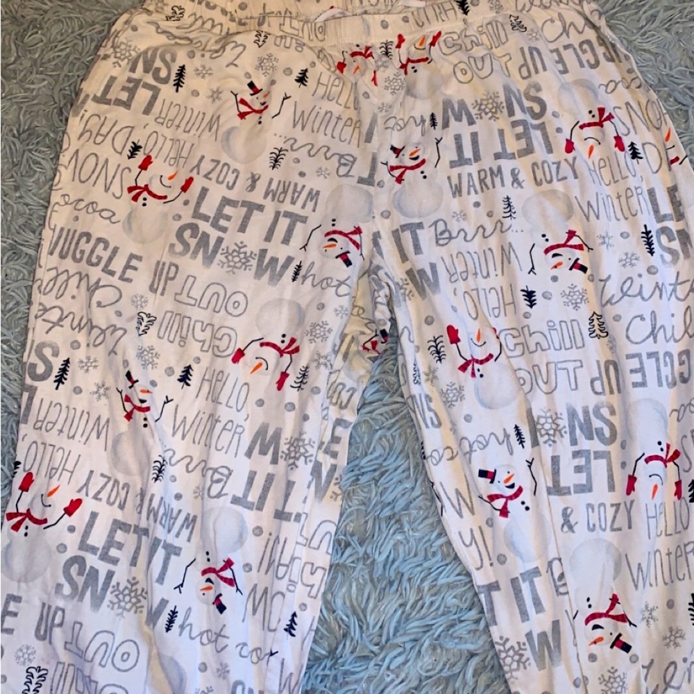 Snowman pajama pants